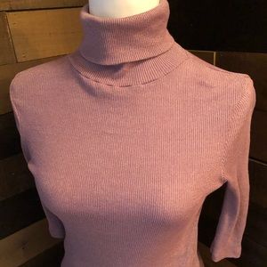 MICHAEL STARS ELBOW SLEEVE TUNIC TURTLENECK